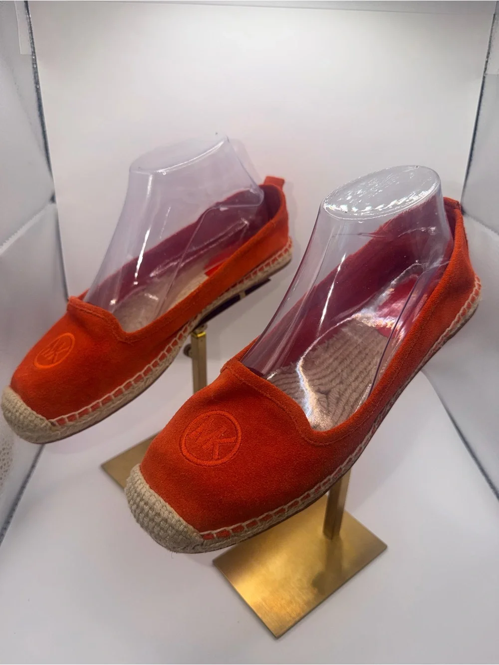 Michael Kors Orange Suede Espadrille Loafers